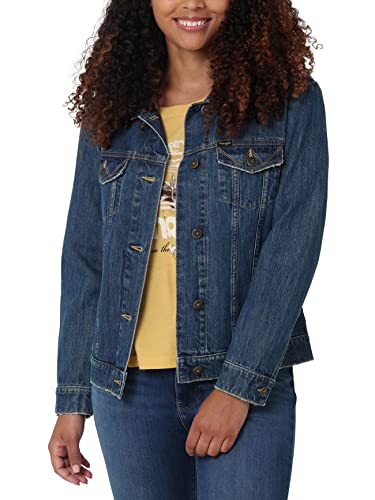 Wrangler Damen Relaxed Fit Memory Maker Jeansjacke, Dirt Road, XL von Wrangler