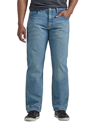 Wrangler Authentics Herren Classic 5-Pocket Relaxed Fit Jeans, Bleached Denim Flex, 50W / 32L von Wrangler Authentics