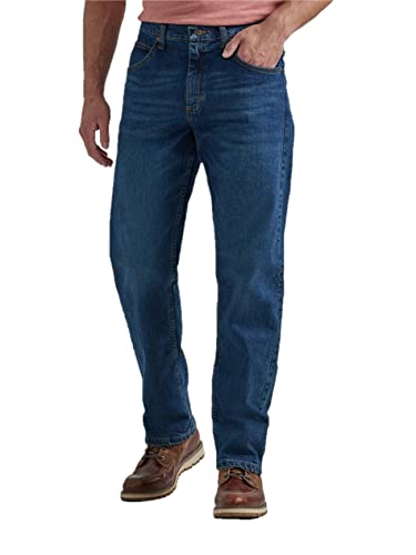 Wrangler Authentics Herren Classic 5-Pocket Relaxed Fit Jeans, Flex Dunkel, 44W / 34L von Wrangler Authentics