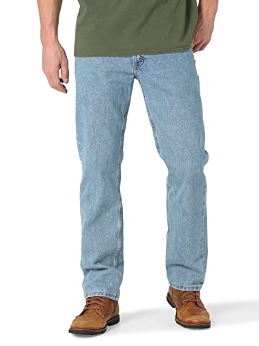 Wrangler Authentics Herren Klassische Baumwolljeans mit 5 Taschen, Normale Passform Jeans, Light Stonewash, 32W / 34L von Wrangler Authentics