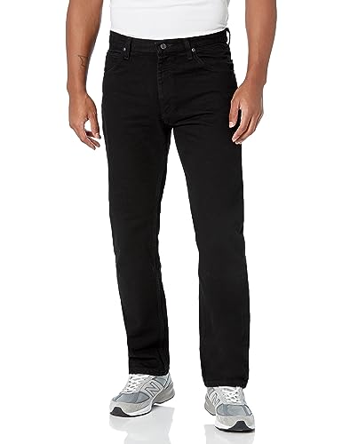 Wrangler Authentics Herren Klassische Baumwolljeans mit 5 Taschen, Normale Passform Jeans, schwarz, 32W / 32L von Wrangler Authentics