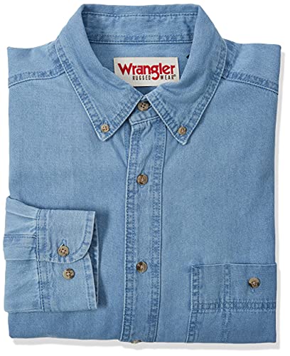 Wrangler Herren Denim Shirt, Denim, 3X Hoch von Wrangler