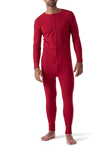 Wrangler Men's Premium Thermal Unionsuit Base Layer Set, Red, Medium von Wrangler