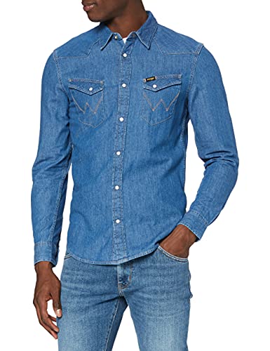 Wrangler Herren MID Stone LS Western Shirt Freizeithemd, L, L von Wrangler