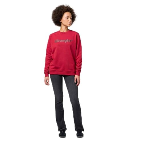 Wrangler Women's Crew Sweatshirt, RED, 38 von Wrangler