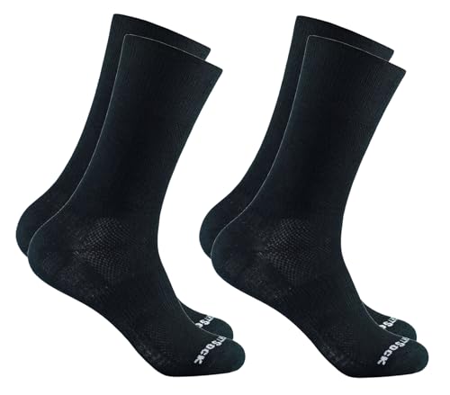 Wrightsock - 2 Paar Herren/Damen Profi Sportsocken im Doppelpack Sparpack, Laufsocke Modell Coolmesh II in schwarz, Anti-Blasen-System, doppellagig, Crew (wadenhoch), Gr. M von Wrightsock