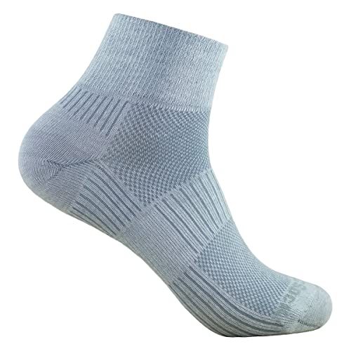 Wrightsock Coolmesh II Quarter Socke, Light Grey Wrightsock Coolmesh II Quarter Socke, Light Grey von Wrightsock
