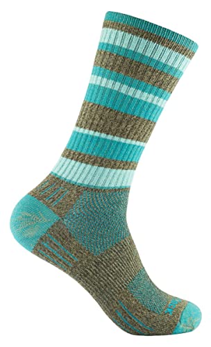 Wrightsock Wandersocke Dicke Ausführung -anti-blasen-system- lange türkis braun Gr. M von Wrightsock