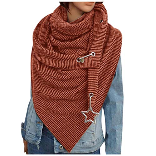 Writtian Schal Damen Dreieck Groß Elegant Einfarbig Button Knopf Dreieckstuch Lässige Herbstschal Winterschal Karo Tartan Streifen Halstücher Herbstschal Weich Scarf von Writtian Herren