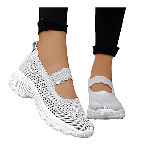 Writtian Joggingschuhe Damen Gedämpft Leichte Freizeit Plateau Schuhe Sportlich Schnürhalbschuhe Rutschfeste Walkingschuhe Trekking- & Wanderschuhe Workout Jogging Outdoor Sportschuhe von Writtian