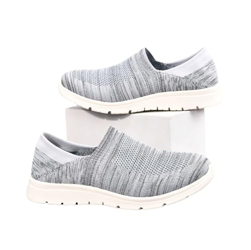 Wttagkl® Ältere Menschen mit diabetischem Fußödem, Spezialschuhe, Gesundheitsschuhe, Präventionsschuhe, lässige Netzschuhe, Herren- und Damenhausschuhe,light gray mixed-37 EU von Wttagkl