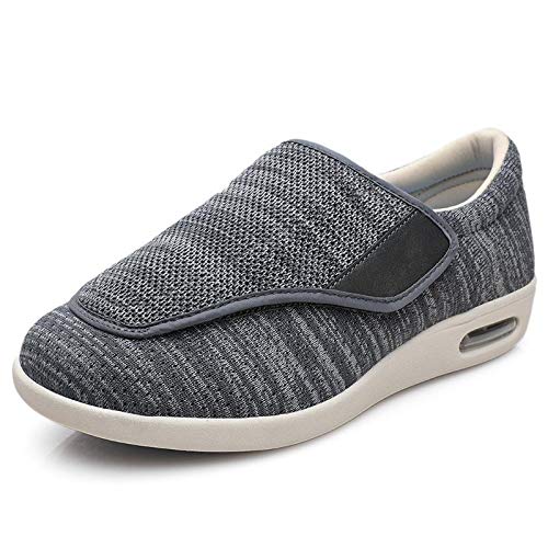 Wttagkl® Diabetische Fußödem-Schuhe für ältere Menschen, lässige Netzschuhe, Herren- und Damen-Hausschuhe, Spezialschuhe, Gesundheitsschuhe, präventive Schuhe, dark gray-35 EU von Wttagkl