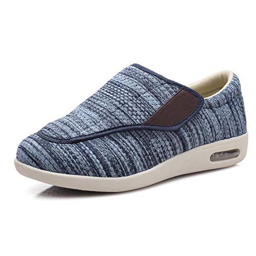 Wttagkl® Diabetische Fußödem-Schuhe für ältere Menschen, lässige Netzschuhe, Herren- und Damen-Hausschuhe, Spezialschuhe, Gesundheitsschuhe, präventive Schuhe, light blue-39 EU von Wttagkl