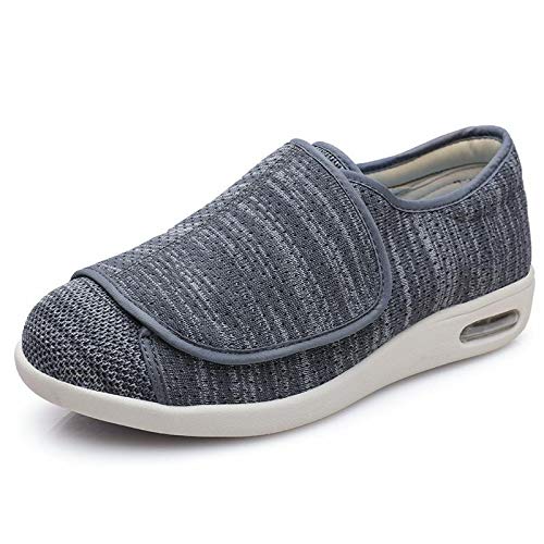 Wttagkl® Diabetische Fußödem-Schuhe für ältere Menschen, lässige Netzschuhe, Herren- und Damen-Hausschuhe, Spezialschuhe, Gesundheitsschuhe, präventive Schuhe,dark gray mixed yarn-35 EU von Wttagkl