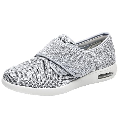 Wttagkl® ältere Diabetes -Schuhe, Männer- und Frauen -Hausschuhe, Schwellungen Schuhe, besondere Schuhe, Gesundheitsschuhe, Vorbeugung von Schuhen, Freizeitschuhen,light gray mixed yarn-37 EU von Wttagkl