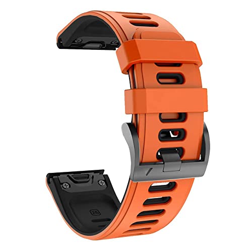 Wtukmo Weiches Silikon-Armband für Garmin Fenix 5S 5 5X Plus 6S 6 6X Pro Smart-Armband 20 22 26 mm, schnell und einfach anzubringen, 26mm For Fenix 6X 6XPro, Achat von Wtukmo