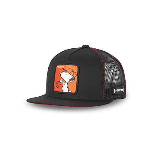 Tracker Kappe Herren Peanuts, Cap Herren, Ultraweich, Schwarz/Rot/Weiß, Einheitsgröße von Capslab