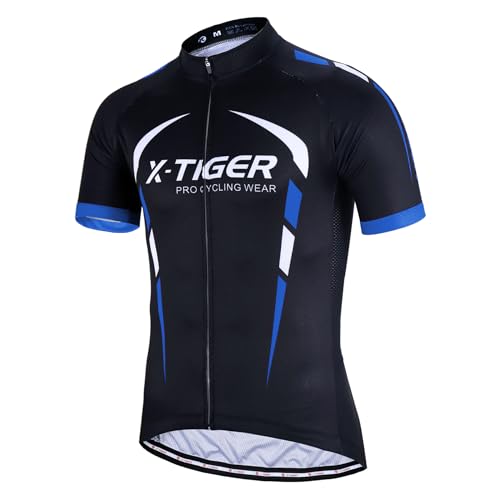 X-TIGER Radtrikot Herren Fahrradtrikot Trocknen mit Taschen Atmungsaktive Schnell Radsport Bekleidung MTB Fahrradbekleidung für Rennrad Trikot von X-TIGER