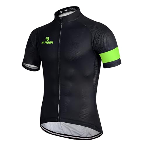 X-TIGER Radtrikot Herren Fahrradtrikot Trocknen mit Taschen Atmungsaktive Schnell Radsport Bekleidung MTB Fahrradbekleidung für Rennrad Trikot von X-TIGER