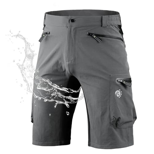 X-TIGER Wanderhose Herren Kurz MTB Kurze Hosen Mountainbike Fahrradhose Atmungsaktiv Schnelltrocknende Outdoor Sport Radhose MTB Bike Shorts von X-TIGER