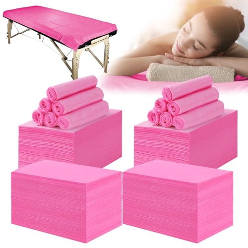 Einweg-Bettlaken, 78,7 x 180,3 cm, Massageliege, Vliesstoff, Spa-Bettbezug, atmungsaktiv, für Massage, Schönheitstattoos, 400 Stück, Rosa Einweg-Bettlaken, 78,7 x 180,3 cm, Massageliege, Vliesstoff, Spa-Bettbezug, atmungsaktiv, für Massage, Schönheitstattoos, 400 Stück, Rosa von XATUMO
