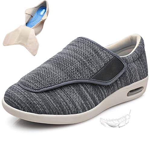 Damen-Wanderschuhe Mit Fußgewölbeunterstützung, Diabetische Ödeme, Plantarfasziitis, Arthritis, Geschwollene Füße, Mast Und Erweiterung, Schuhe Für Ältere Menschen, Herren 12,5 (Dunkelgrau, Herren 9/ von XAoSCd