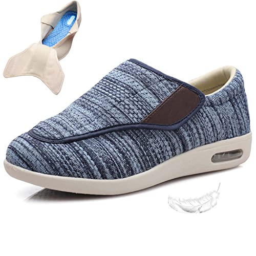 Damen-Wanderschuhe Mit Fußgewölbeunterstützung, Diabetische Ödeme, Plantarfasziitis, Arthritis, Geschwollene Füße, Mast Und Erweiterung, Schuhe Für Ältere Menschen, Herren 12,5 (Hellblau, Herren 12/D von XAoSCd