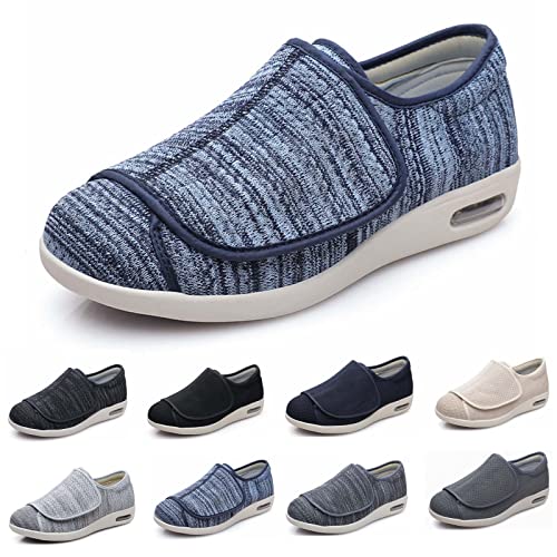 XAoSCd Extra Breite Ödem-GEH-Sneaker, Herrenschuhe Mit Weiter Weite Und Verstellbarem Verschluss, Leicht, Herren 9,5/Damen 10,5 (Hellblau Herren 4,5/Damen 5) von XAoSCd