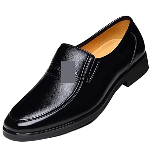 XCVFBVG Herren Lederschuhe Winter Warm Belt Fleece Men's Leather Shoes Men's Formal Leather Shoes Business Classic Square-Toed Shoes Men's Formal Shoes A Pedal(Color:1,Size:47) von XCVFBVG