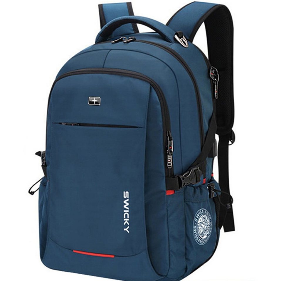 XDeer Laptoprucksack Laptoprucksack Reiserucksack,großer Anti-Diebstahl Rucksack für Männer und Frauen mit USB-Ladeanschluss, 16-Zoll-wasserfester Big Business-Computer Rucksack, bestes Geschenk für Jungen, Mädchen, Studenten (Set), Laptoprucksack Herren aus hochwertigem reißfestem und wasserabweisendem Polyestergewebe mit hochdichtem Nylonfutter, speziell behandelt für Wasserbeständigkeit von XDeer