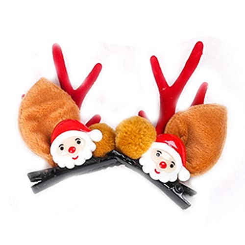 2 x Weihnachts-Haarspangen für Kinder, Frohe Weihnachten, Haarspangen für Kinder, Mädchen, Party-Dekoration, Weihnachts-Haarspange von XEYYHAS