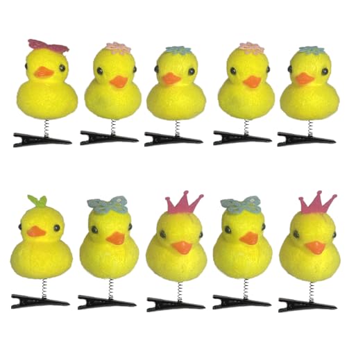 50 Stück stilvolle Kinder-Haar-Accessoires, lustige Cartoon-Enten-Haarnadeln, einzigartige Haarspangen, Kinder-Haarspangen für den täglichen Gebrauch, Kopfbedeckung von XEYYHAS