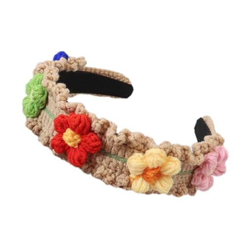 Elegante breite Haarbänder, Foto-Requisiten, breites Stirnband, Blumenkopfschmuck, Bohemia-Stirnband für Musikfestivals, florales Haar-Accessoire für Frauen von XEYYHAS