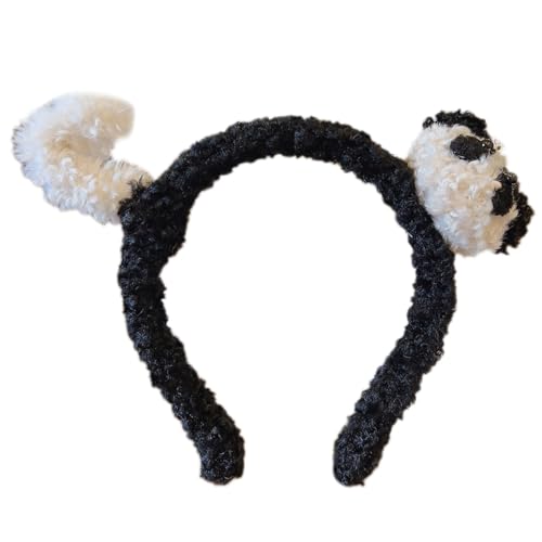 Schönes Stirnband, rutschfeste Haarspangen für Kinder, niedliche weiße und schwarze Panda-Haarnadeln und elastisches Haarseil, Haarbänder für dicke Haare, Haarbänder für kleine Mädchen von XEYYHAS