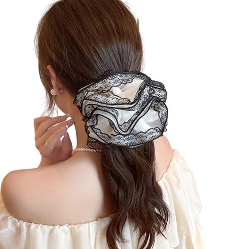 Spitzen-Haargummis für Frauen, Hochsteckfrisuren, elastische Haarringe, ästhetischer Haargummi, Pferdeschwanz, Haarhalter, Sommer-Haarschmuck von XEYYHAS