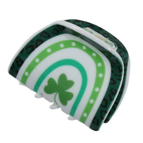 StPatricks Kleeblatt-Haarklammer, lustige Haarklammer, Bananen-Haarspange, rutschfest, für Mädchen, Pferdeschwanzklemme für Frauen, Haarklammer für Festivals von XEYYHAS