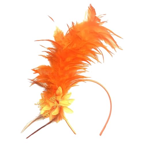 XEYYHAS Fascinator Feder Stirnband für TeaParty Rollenspiel Kostüm Zubehör 1920er Jahre Haarband Karneval Party Rollenspiel Kopfschmuck Party Stirnband von XEYYHAS