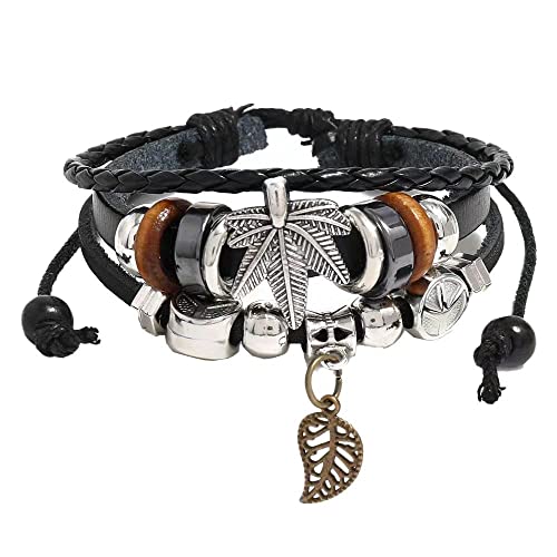 Herren Armband Armband-Herstellungsset, Freundschaftsarmbänder, Armband für Frauen, Damen und Herren, Vintage-Spinnen-Ohrstecker-Armband, Leder, geflochtener Charm, Handschellen, Herren-Armreif, hand von XFGFDFF