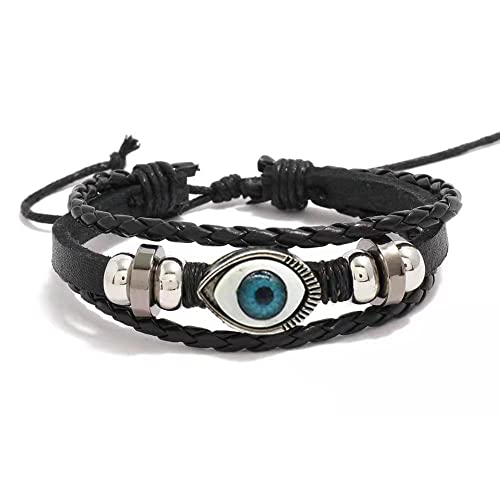 Männer Armband Leder Armreif Armband,Armband,Armband Für Frauen,Echtes Lederarmband Für Männer Und Frauen,Armbandset Holzperlenarmband Charms Ethnische Stammes-elastische Armbänder Für Teenager G von XFGFDFF