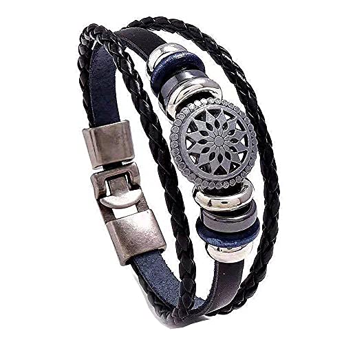 Männer Armband Leder Armreif Armband-Set, Armband für Männer, Armbänder, Armband aus echtem Leder, geflochten, sportlicher Schmuck, breites Armband, Western-Schmuck für Frauen, Punk-Schmuck für Männe von XFGFDFF