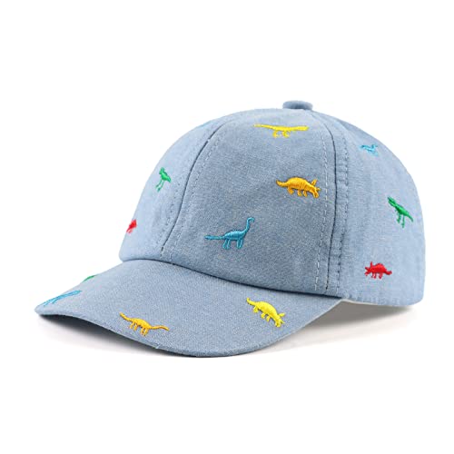 XIAOHAWANG Dinosaurier Cap Kinder Basecap 2-5Jahren Jungen Kappe UV Schutz Baseball Cap Sommer Schirmmütze (as3, Age, 2_Years, 5_Years, Azurblau) von XIAOHAWANG