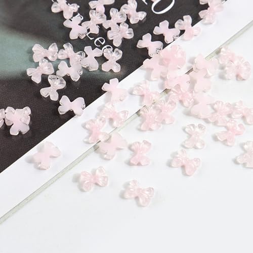 Simple Bowknots Nail Art Decorations Short Ribbon DIY Crafting Accessories 3D Bows Nail Sticker Resin Bows Nail Bowknot Nail Stickers von XINGLIDA