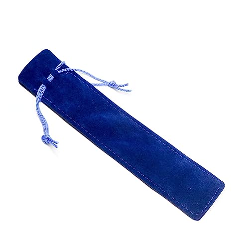 XINGLIDA 1 x Samt-Stifttasche mit Kordelzug, Stifteetui, Geschenktasche, einzelner Stifthalter, Verpackungshülle für Schule, Büro, Geschäft, Bl#, 3.5x17.5cm von XINGLIDA