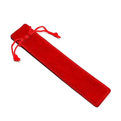 XINGLIDA 1 x Samt-Stifttasche mit Kordelzug, Stifteetui, Geschenktasche, einzelner Stifthalter, Verpackungshülle für Schule, Büro, Geschäft, R#, 3.5x17.5cm von XINGLIDA