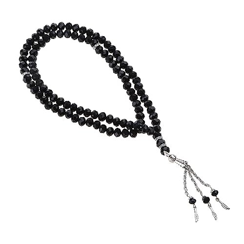 XINGLIDA 9 Farben 99 Perlen Kristall Seil Kette Charm Religiöse Tasbih Gebetskette Armband Damen Herren Schmuck, Size reference picture, Glas von XINGLIDA