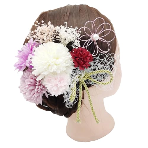 XINGLIDA Blumen-Haarnadeln mit Gänseblümchen-Zubehör für Damen und Mädchen, floraler Japonismus für Tsumami-Kopfschmuck, Haarschmuck (PL#) von XINGLIDA