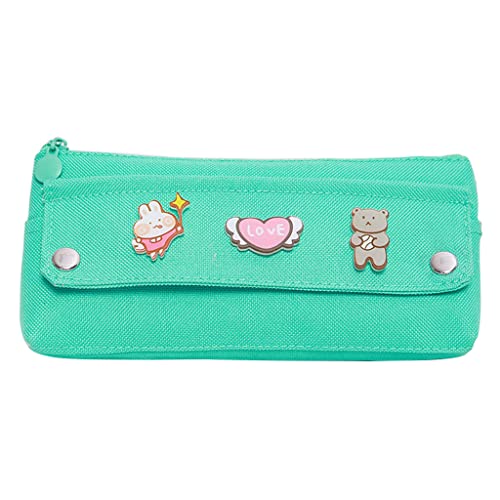 XINGLIDA Federmäppchen aus Segeltuch für Mädchen, Jungen, Federmäppchen, niedlicher Stift für Etui, große Bleistiftbox, Tasche, Büro, Schule, S, Gn#, 20.5*7.9cm von XINGLIDA