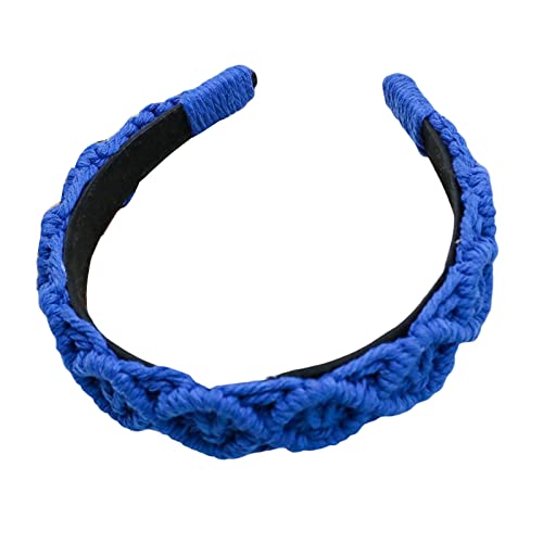 XINGLIDA Haarband, geflochtenes Boho-Stirnband, Bohemian-Turban, breite Haarbänder für Damen, Slip-Haarreifen, handgewebte Baumwolle, geflochtene Kopfbedeckung (BL#) von XINGLIDA