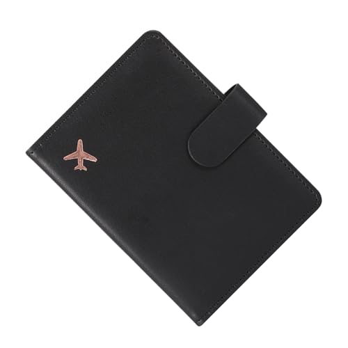 XINGLIDA Leder Kartenetui Brieftasche Impfausweis Reisepass Hülle Kleine Leder Geldbörse Kreditkartenetui für Damen Herren Reisen, Bk#, 105*146MM von XINGLIDA