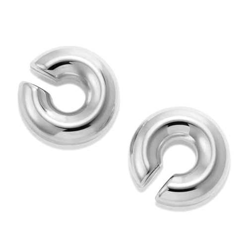 XINGLIDA Stilvolle Chunk-Ohrclips, elegante Piercing-Ohrmanschette für Damen und Herren, Unisex, dicke Knorpelohrringe, trendiger Schmuck, Size reference picture, CCB von XINGLIDA